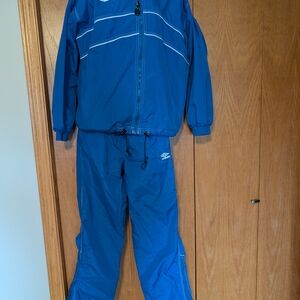 Umbro Blue and White Tracksuit. Size Small